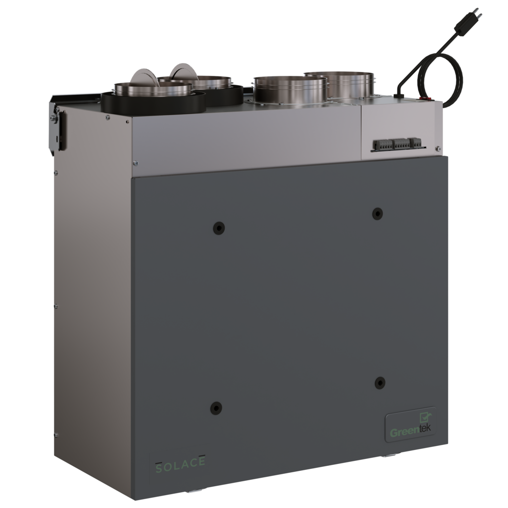 Greentek Solace HRV unit — Heat Recovery Ventilator for residential installation